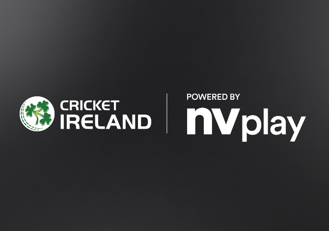 Cricket Ireland and NV Play logos