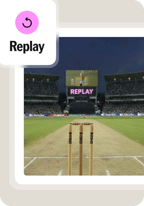 NV Play replay feature depicted on beige background